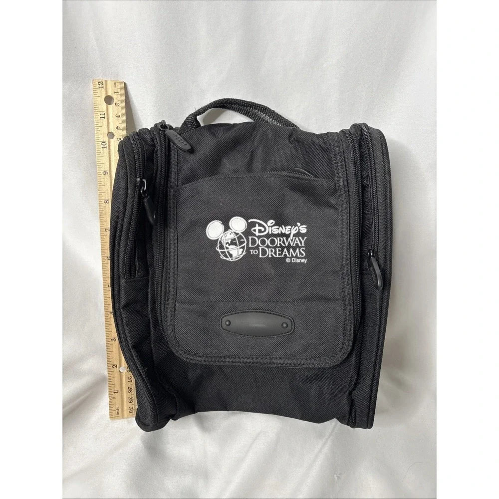 Disney's Doorway to Dreams Toiletry Makeup Bag Black Souvenir Cosmetic‎